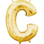 40" Helium foil gloss Gold Letter C balloon