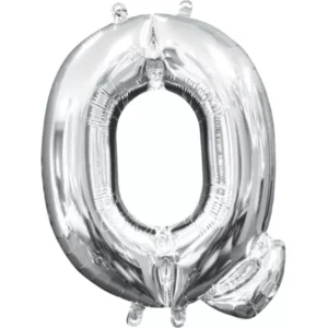 40" Helium foil gloss Silver Letter Q balloon