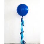 Blue Giant Balloon with Tassel Tail