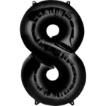 Number 8 Foil Balloon- Black