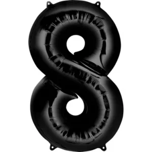 Number 8 Foil Balloon- Black