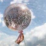 [36 inch 1cm Confetti Balloons] – Metallic Rose Gold Confetti Balloons