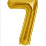 Number 7 Foil Balloon- Gold