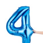 Number 4 Foil Balloon- Blue