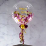berry Sparkle-Personalised Confetti Balloon