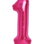 Number 1 Foil Balloon- Pink