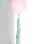 Pink Giant Balloon with Tassel Tail